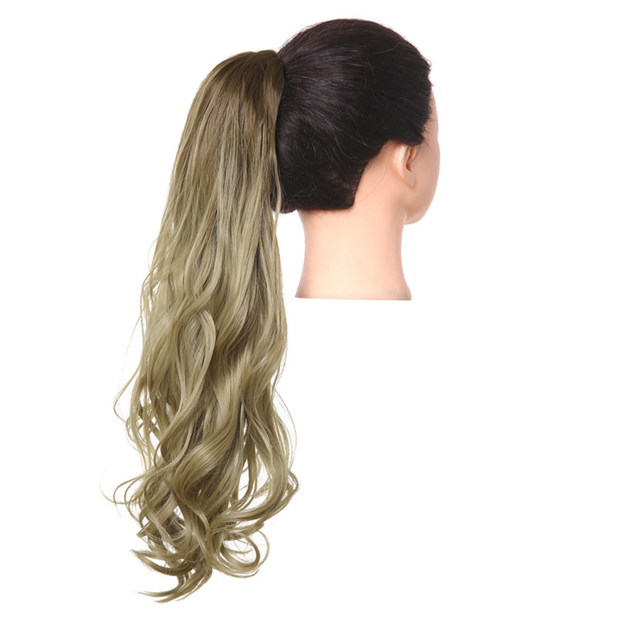 Zayfeel™ - Lång Lockig Ombre Ponytail med Claw Clip