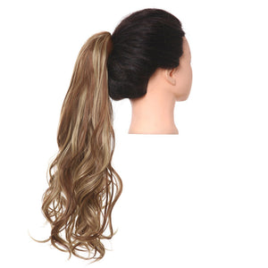 Zayfeel™ - Lång Lockig Ombre Ponytail med Claw Clip